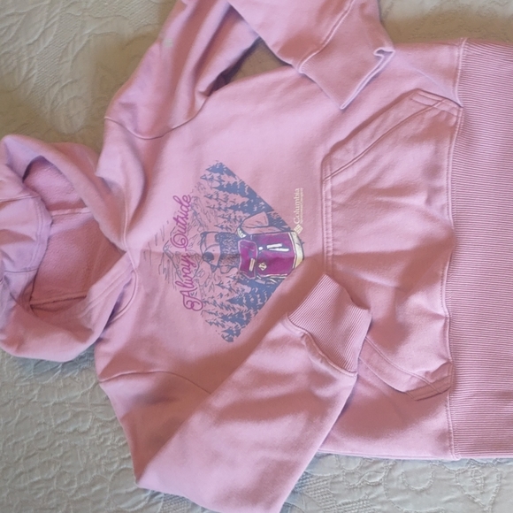 Columbia Sportswear Other - Kids pink "Always outside" Columbia sportswear hoodie. Girls size small.